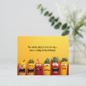 Grappige Fruitgezichten Verjaardag Briefkaart (Staand voorkant)