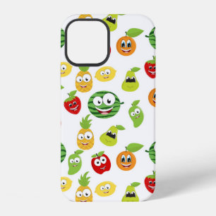 Grappige Fruitgums Met Gezichten Patroon iPhone 12 Hoesje