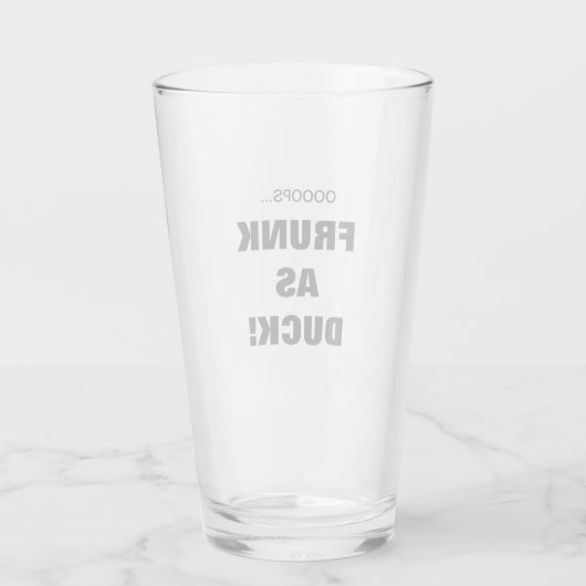 Grappige Frunk Als Eend! Bier Glas (Achterkant)