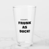 Grappige Frunk Als Eend! Bier Glas (Voorkant)