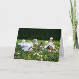 Grappige Fubby poppetjes die kamperen. Bedankkaart