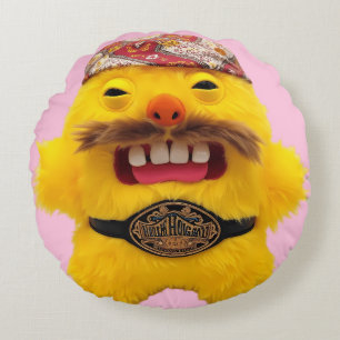 Grappige Fugglers Worstelaar  Rond Kussen
