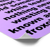 Grappige Fulbing Poster Bord (Hoek)