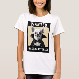 Grappige Fun Chihuahua Vampier Griezelen Halloween T-shirt