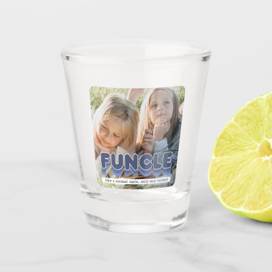 Grappige Funcle Oom Foto Shot Glas (Voorkant)
