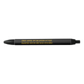 Grappige functie titel - Chief Coffee Optimization Zwarte Inkt Pen (Voorkant)