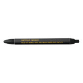Grappige functietitel - Happiness Engineer Zwarte Inkt Pen (Voorkant)