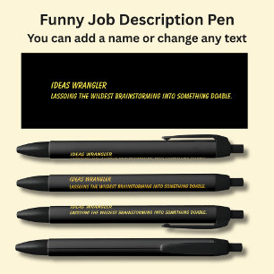 Grappige functietitel - Idea Wrangler Zwarte Inkt Pen