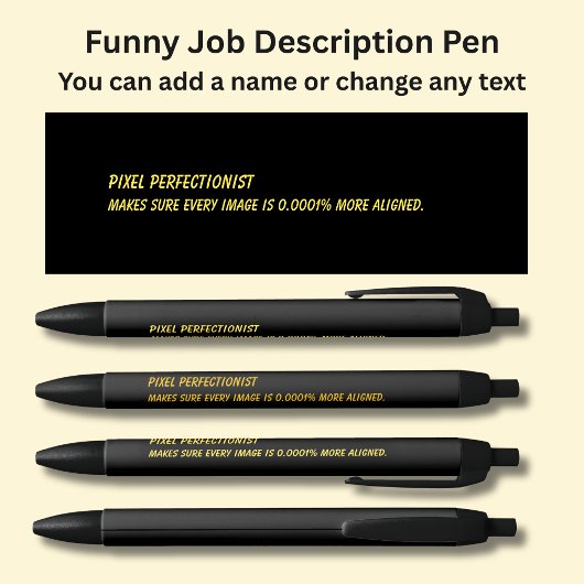 Grappige functietitel - Pixel Perfectionist Zwarte Inkt Pen