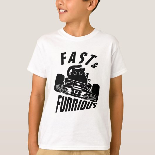 Grappige FURRurious auto rijdende kat T-shirt (Voorkant)