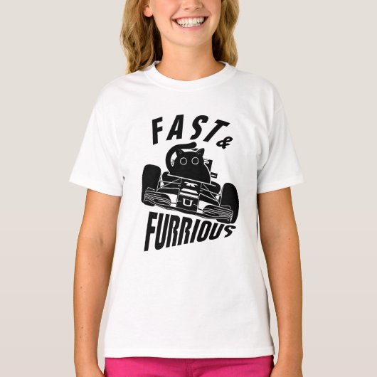 Grappige FURRurious auto rijdende kat T-shirt (Voorkant)