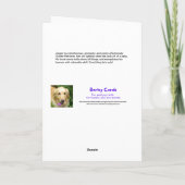 Grappige Furry Golden Retriever Vaderdag Kaart (Achterkant)