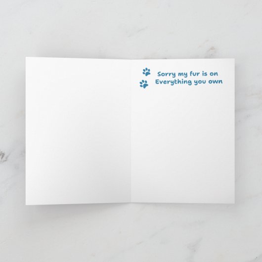 Grappige Furry Golden Retriever Vaderdag Kaart (Binnen)