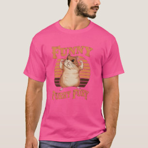Grappige Fury Fury Sterke Hamster Power Pose T-shirt