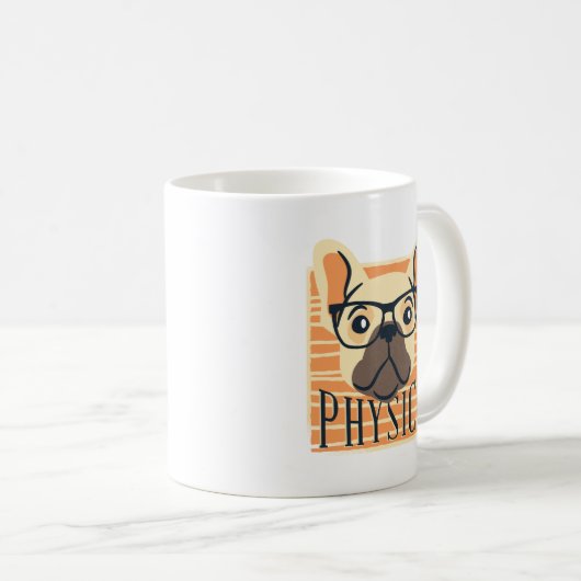Grappige FYSICA Franse Bulldog Wetenschapsleraar C Koffiemok (Voorkant rechts)