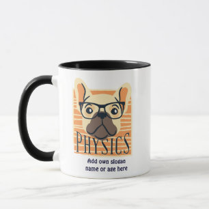 Grappige FYSICA Franse Bulldog Wetenschapsleraar C Mok