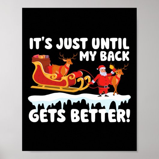 Grappige Fysiotherapeut Kerst PT Therapeut Xm Poster (Voorkant)