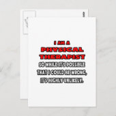 Grappige fysiotherapeut.. Zeer onwaarschijnlijk Briefkaart (Voorkant / Achterkant)