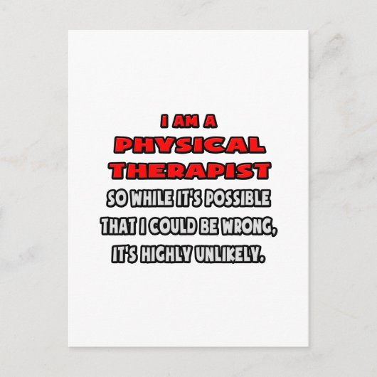 Grappige fysiotherapeut.. Zeer onwaarschijnlijk Briefkaart (Voorkant)