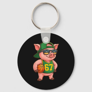 Grappige G Basketbal 67 Gen Alpha Slang Srts Manne Sleutelhanger