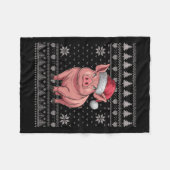 Grappige G lelijke kerst trui Kerstman Pus Fleece Deken (Voorkant (Horizontaal))