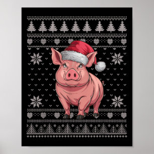 Grappige G lelijke kerst trui Kerstman Pus Poster
