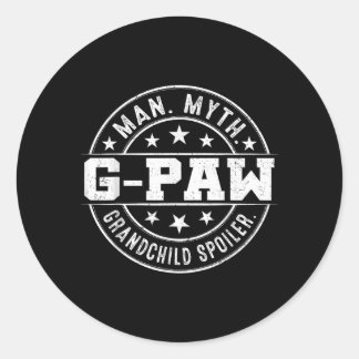 Grappige G-Paw Kleinkind Spoiler Man Mythe G-Paw Ronde Sticker