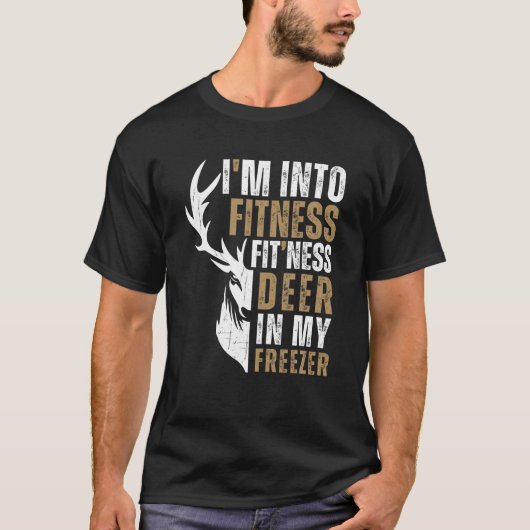 Grappige Gag Hunter Papa Ik Ben In Fitness Herten  T-shirt (Voorkant)