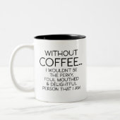 Grappige Gag, zonder koffie... ik zou niet de parm Tweekleurige Koffiemok (Links)