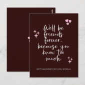 Grappige Galentine's Day vriendschap Briefkaart (Voorkant / Achterkant)