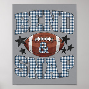 Grappige Game Day Touchdown Seizoen Schattig Buige Poster