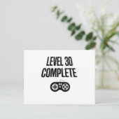 Grappige Gamer 30e Verjaardag Level 30 Compleet Briefkaart (Staand voorkant)