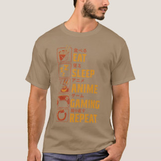 Grappige Gamer Anime ee Mannen Boyseens Video Gami T-shirt