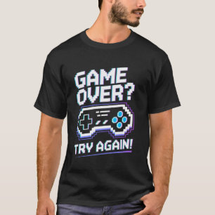 Grappige Gamer Arcade Thema u2013 Spel Voorbij Pro T-shirt