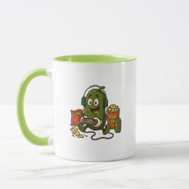 Grappige gamer augurk snackliefhebber cartoon vide mok
