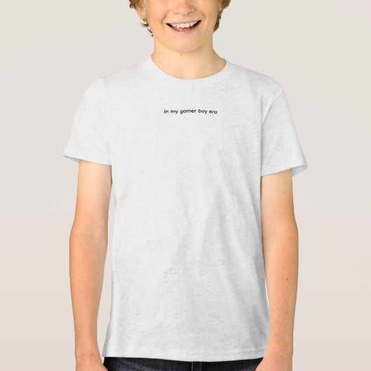 Grappige Gamer Boy Era Gaming Design Tri-Blend Shirt (Voorkant)