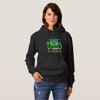 Grappige gamer citaat neon controller grafische ho hoodie