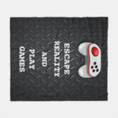 Grappige Gamer Citaten Fleece Deken (Voorkant (Horizontaal))