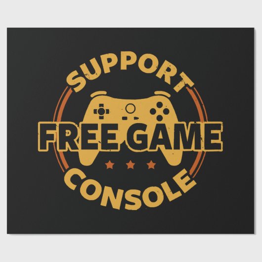 Grappige Gamer Console Protest Gamen Cadeaupapier (Vlak)