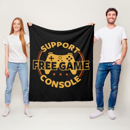 Grappige Gamer Console Protest Gamen Fleece Deken (In situ)