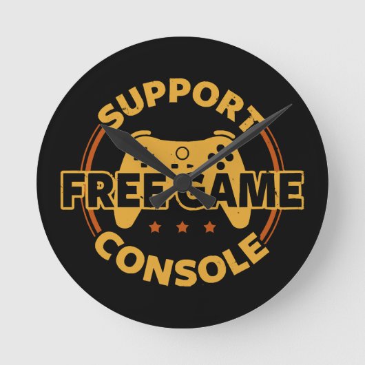 Grappige Gamer Console Protest Gamen Ronde Klok (Voorkant)