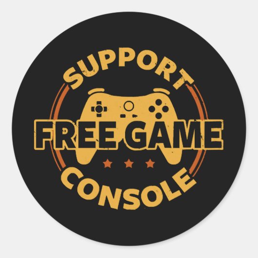 Grappige Gamer Console Protest Gamen Ronde Sticker (Voorkant)