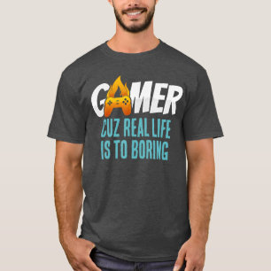 Grappige Gamer Definitie Controller Vlammen Gaming T-shirt