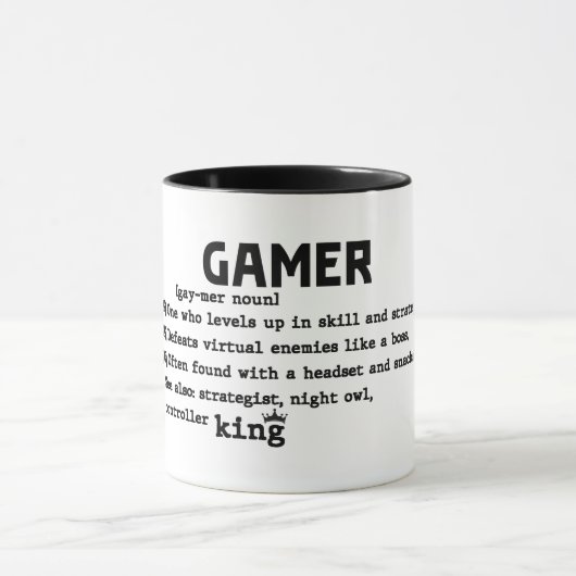 Grappige gamer definitie mok (Midden)