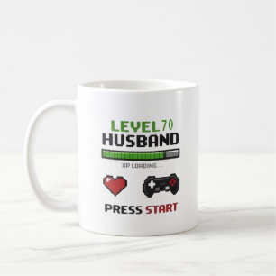 Grappige Gamer Echtgenoot Mok Pixel Art Retro Desi