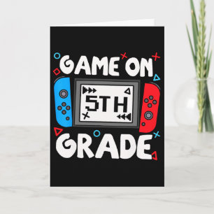 Grappige Gamer Game On 5e klas Ck naar school Kids Kaart