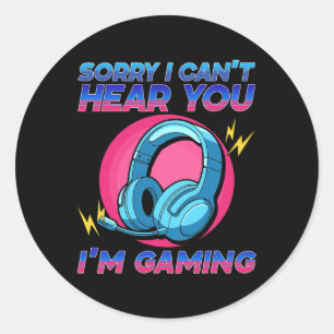 Grappige Gamer Gamecontroller Voor Tiener Jongens Ronde Sticker
