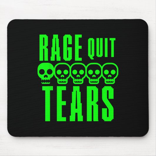 Grappige Gamer Gamen Sarcastisch Rage Quit Noob Tr Muismat (Voorkant)