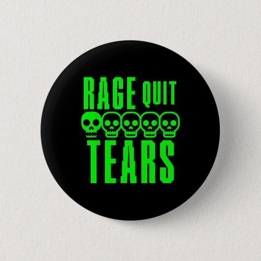Grappige Gamer Gamen Sarcastisch Rage Stop Noob Tr Ronde Button 5,7 Cm (Voorkant)