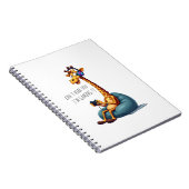 Grappige Gamer Giraffe Gaming voor Jongens Mannen Notitieboek (Rechterzijde)